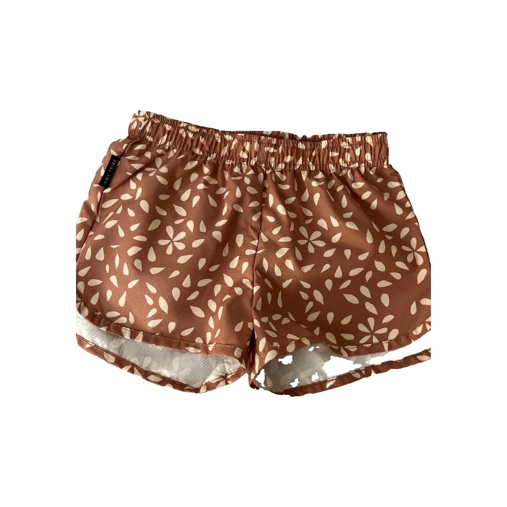 Tiny Tribe Unisex Brown | White | Flowers Shorts size: 5